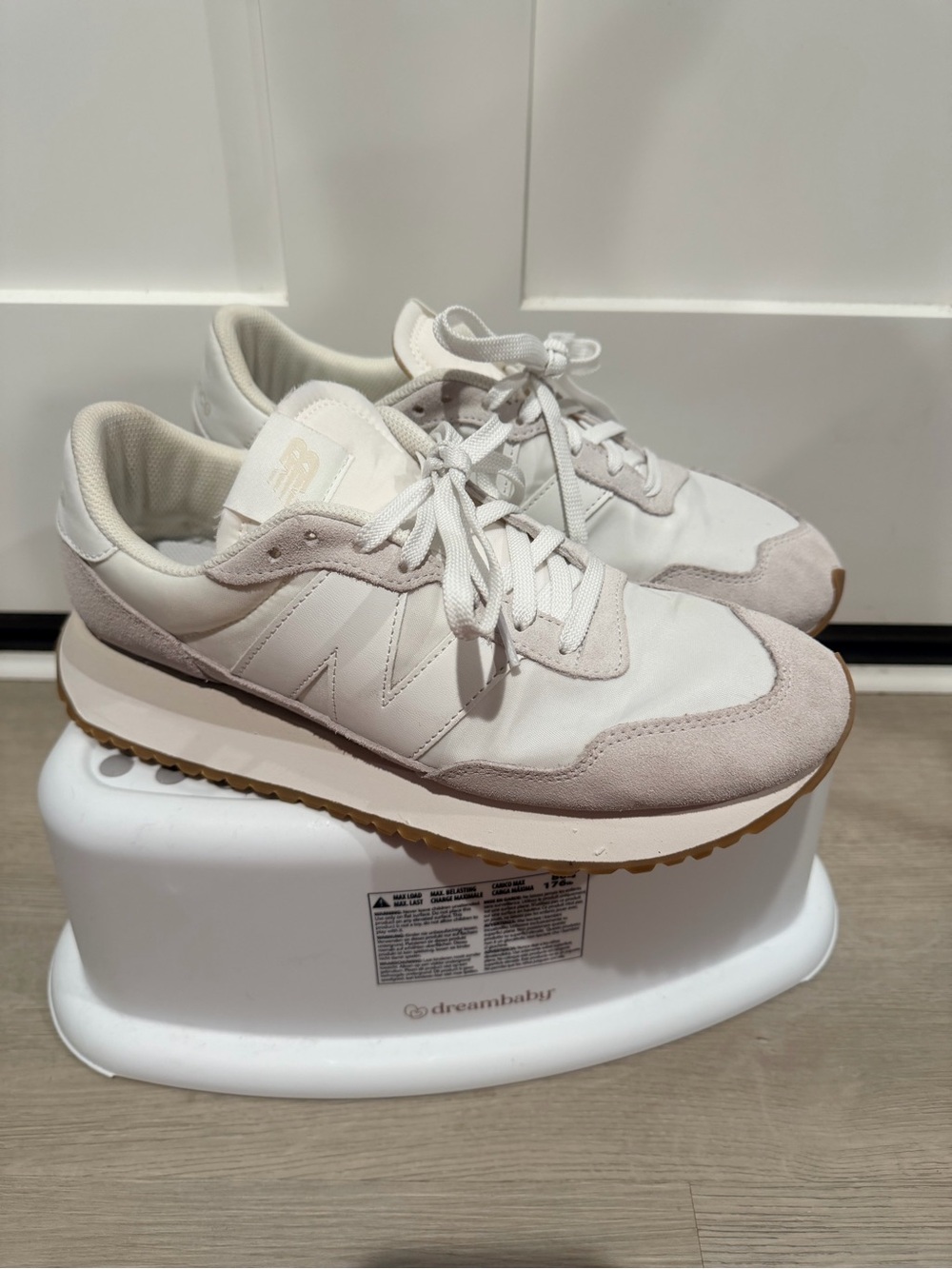 New Balance Women's Beige Cream Retro Runner Sneakers 11.5